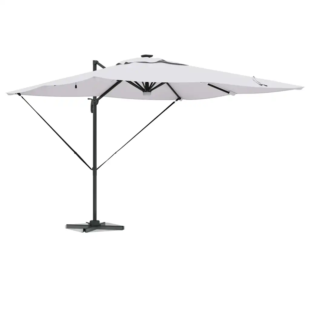 Roma päikesevari LED-valgustusega, beež, ristkülik, 286 x 284 x 270 cm, alumiinium ja polüester