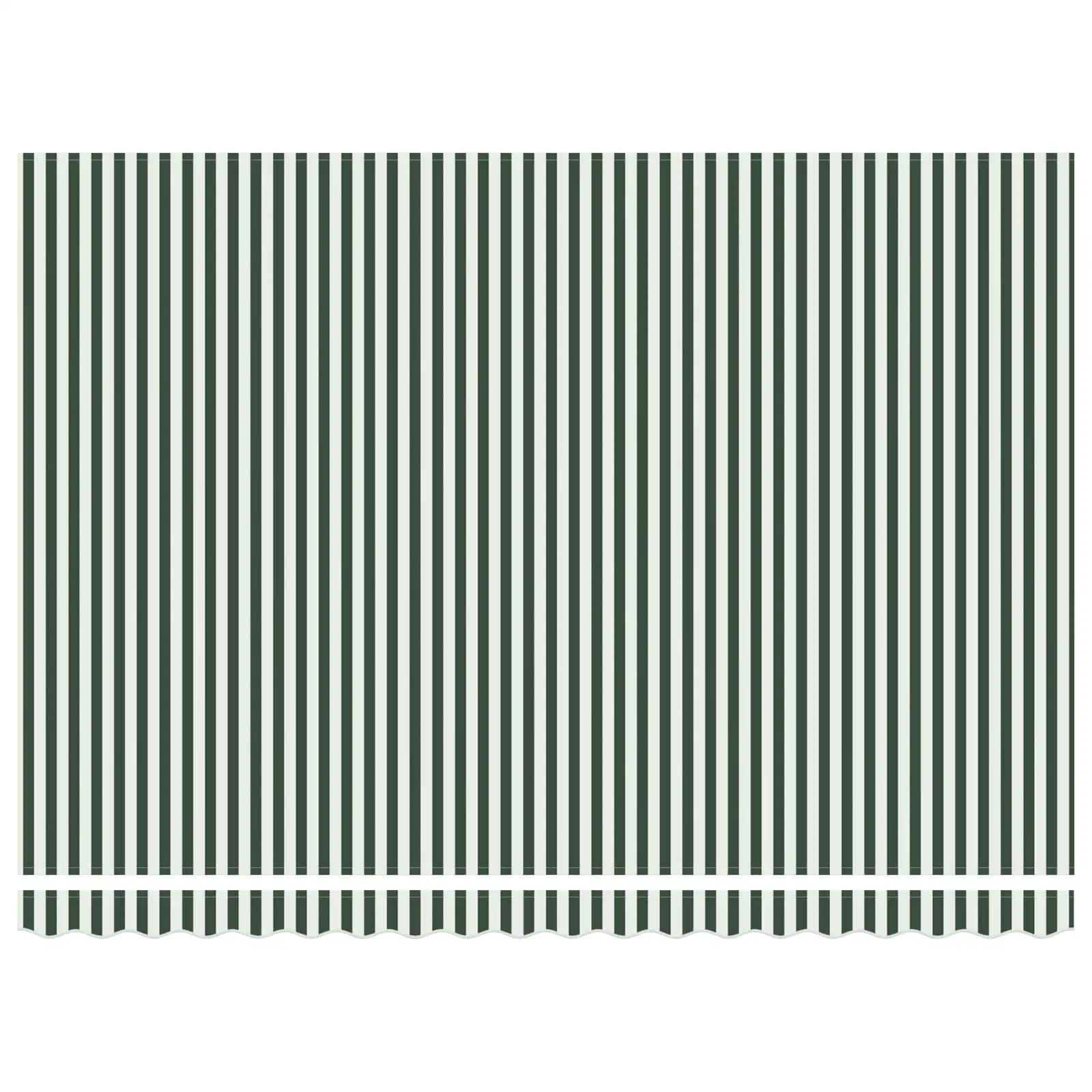 Seinamarkiis käsitsi juhitav, roheline-valge, polüester ja alumiinium, 450 x 350 cm