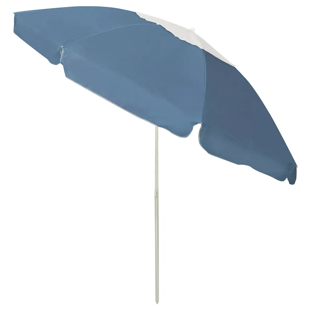 Kallutatav rannapäikesevari, sinine, 240 cm, vee- ja UV-kindel polüester