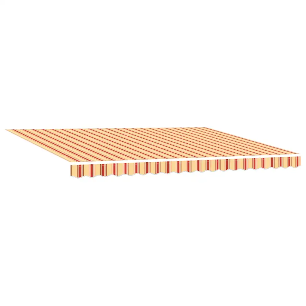 Sissetõmmatav LED-markiis kaugjuhtimisega, kollane-oranž, polüester, 450 x 350 cm