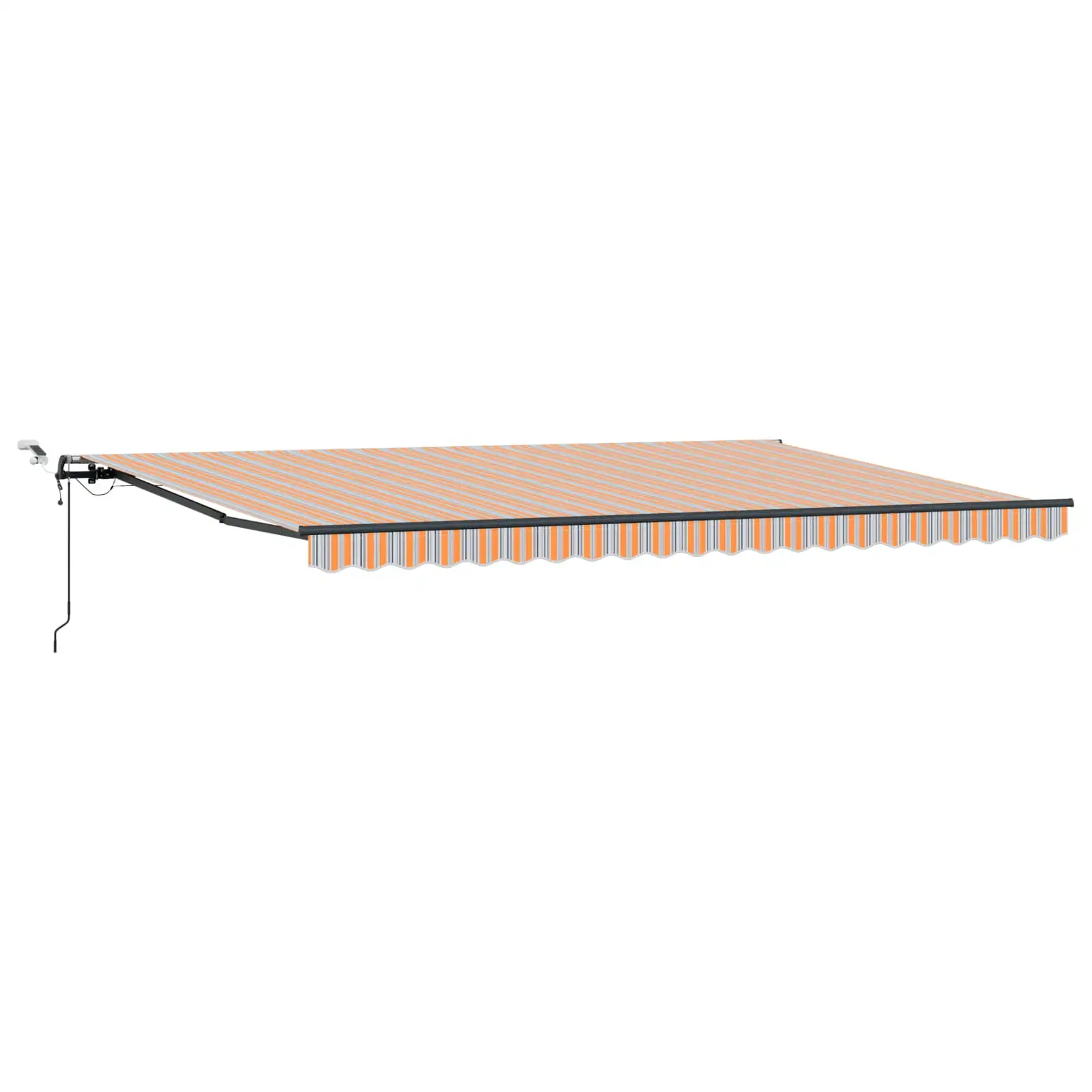 Sissetõmmatav terrassimarkiis LED-valgustuse ja kaugjuhtimisega, mitmevärviline, 500 x 350 cm