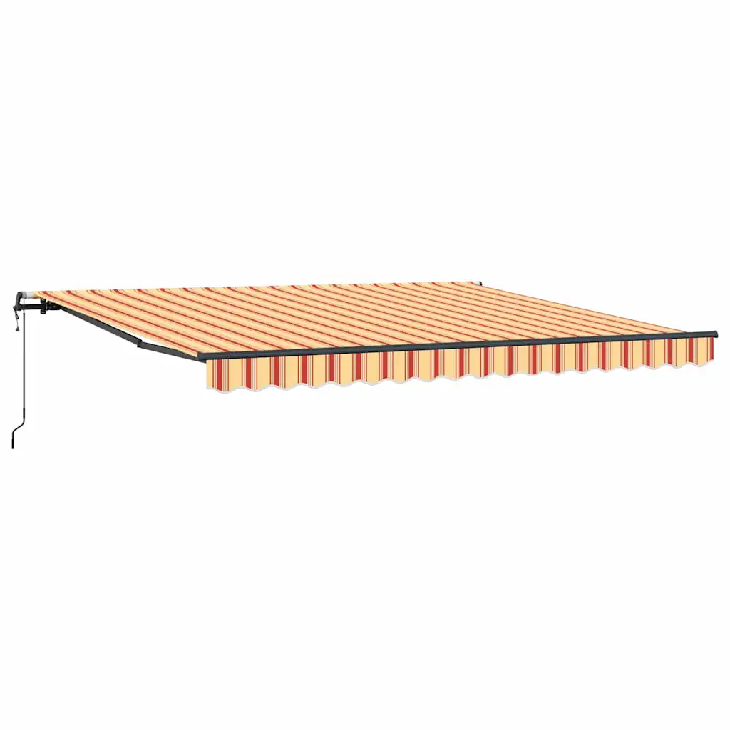 Sissetõmmatav terrassimarkiis kollane ja oranž, 400 x 350 cm, kaugjuhtimisega
