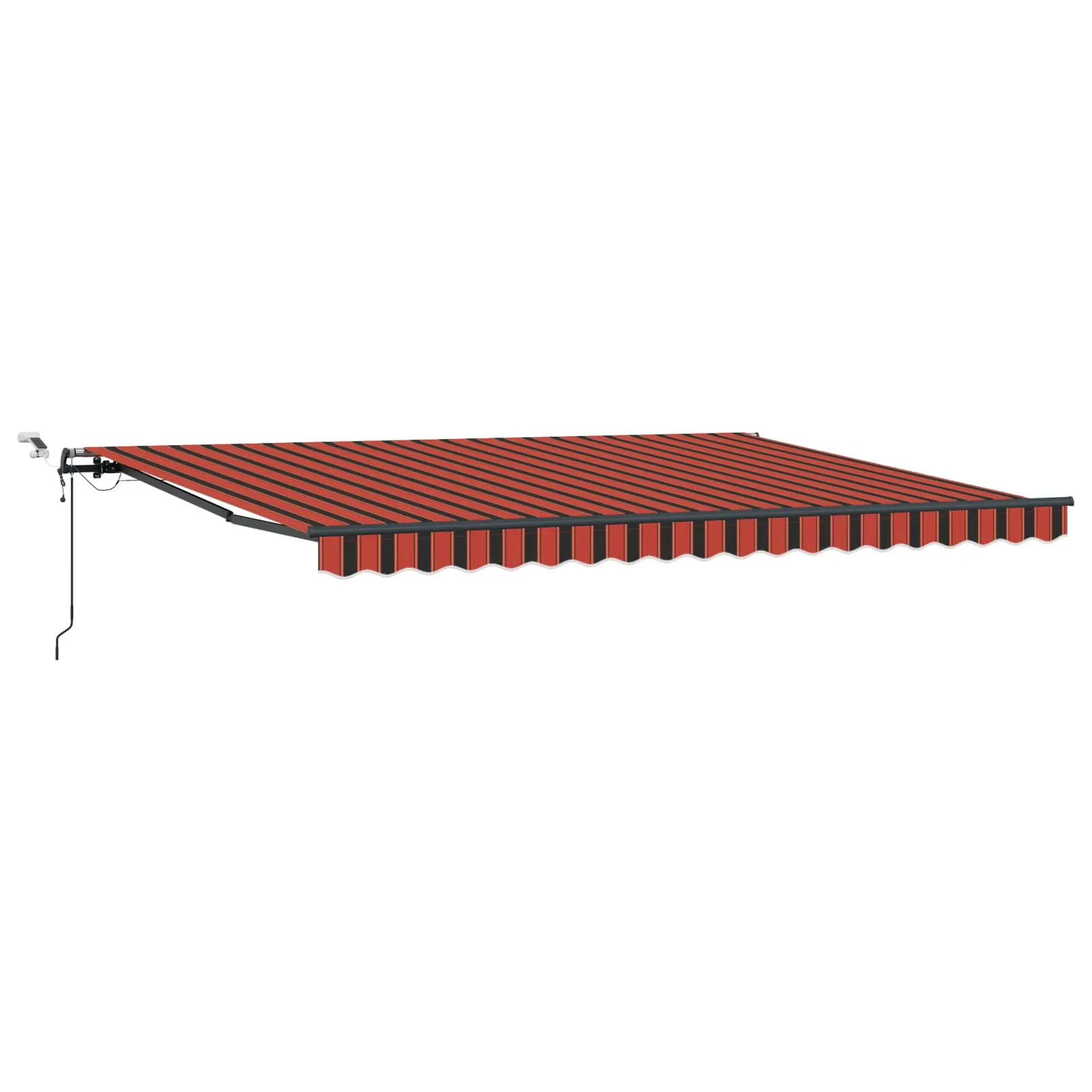 Sissetõmmatav terrassimarkiis LED-valgustusega, oranž-pruun, 450 x 350 cm