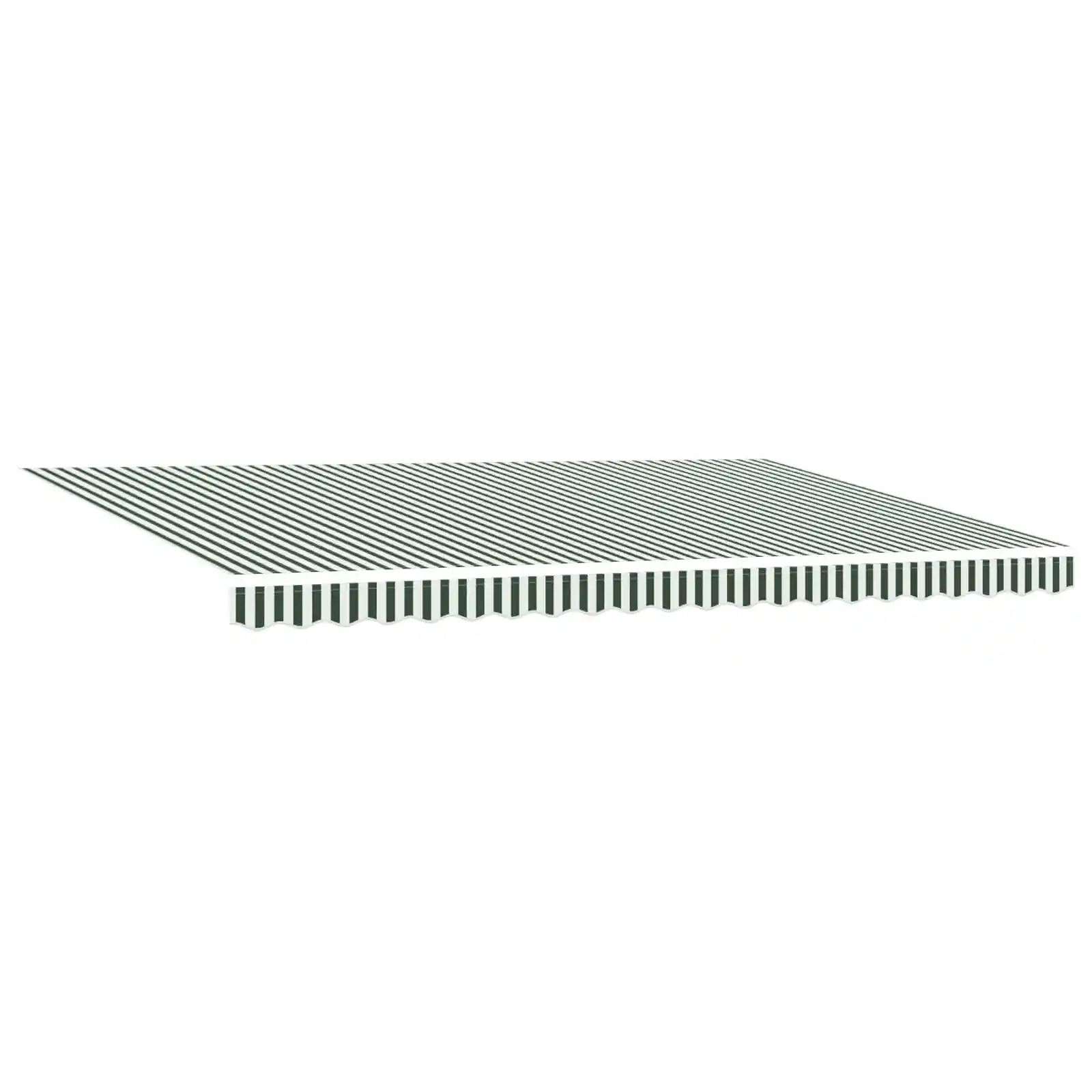 Sissetõmmatav terrassimarkiis LED-valgustusega, rohelise-valge polüestrist, 500 x 300 cm