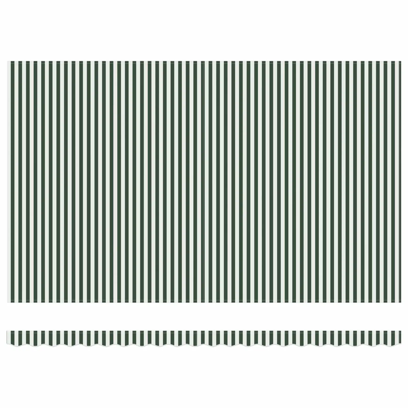 Sissetõmmatav terrassimarkiis LED-valgustusega, rohelise-valge polüestrist, 500 x 300 cm