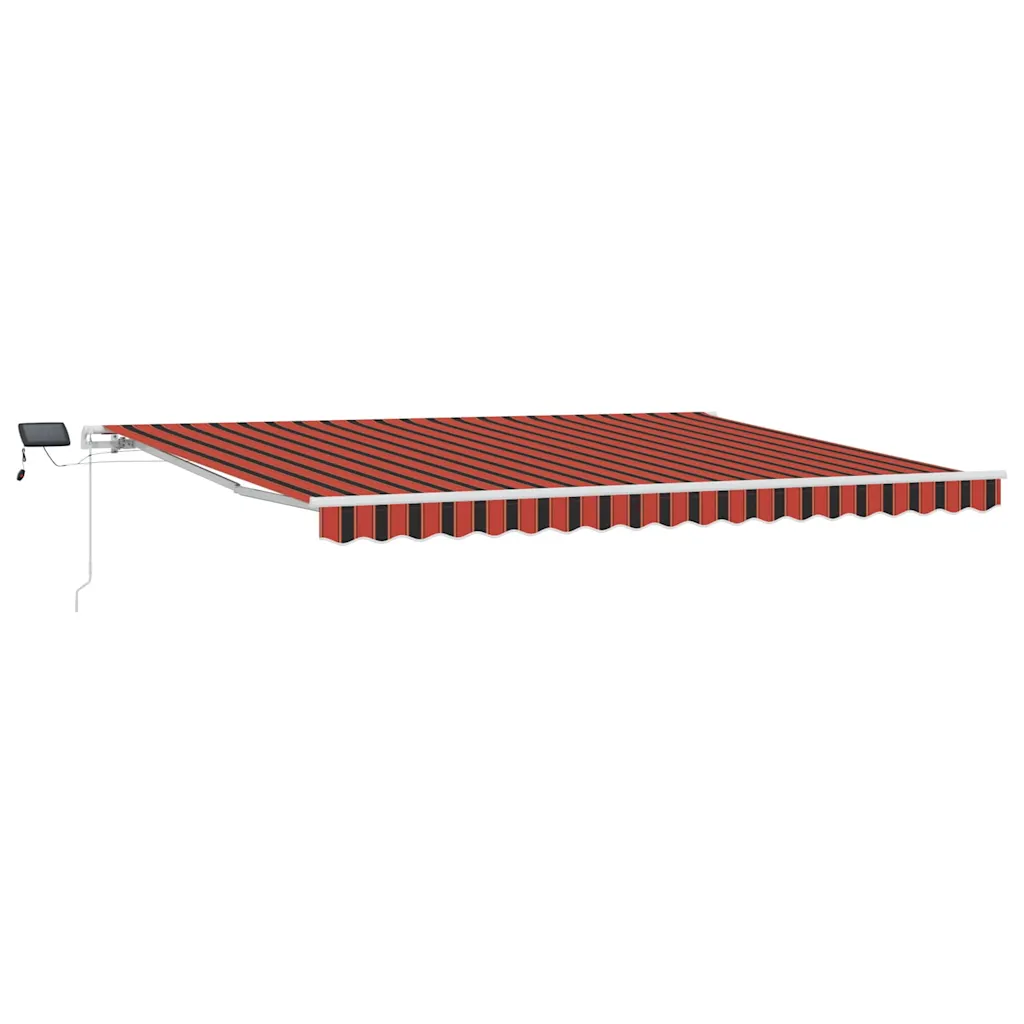 Sissetõmmatav terrassimarkiis LED-valgustusega, oranž-pruun, 450 x 350 cm