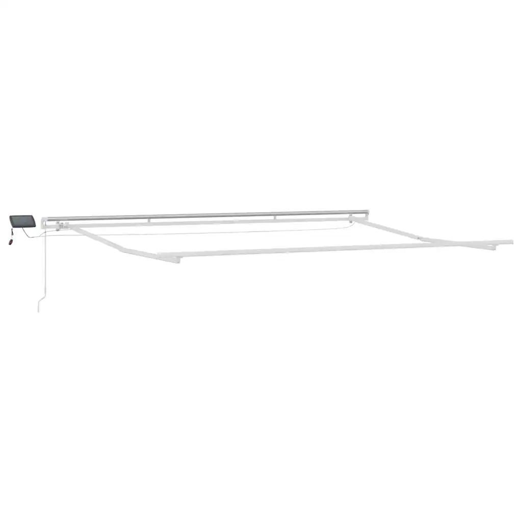 Sissetõmmatav terrassimarkiis LED-valgustusega, oranž-pruun, 450 x 350 cm