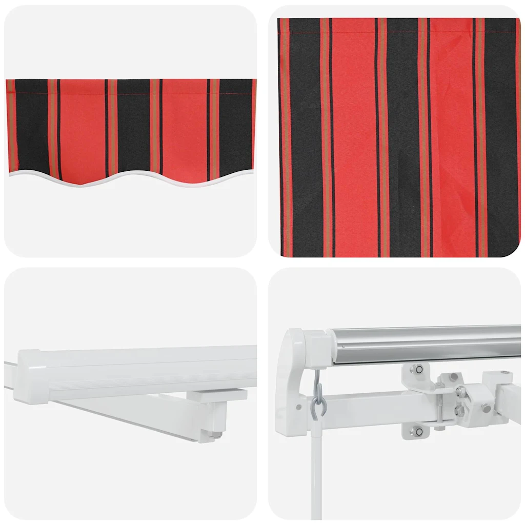 Sissetõmmatav terrassimarkiis LED-valgustusega, oranž-pruun, 450 x 350 cm