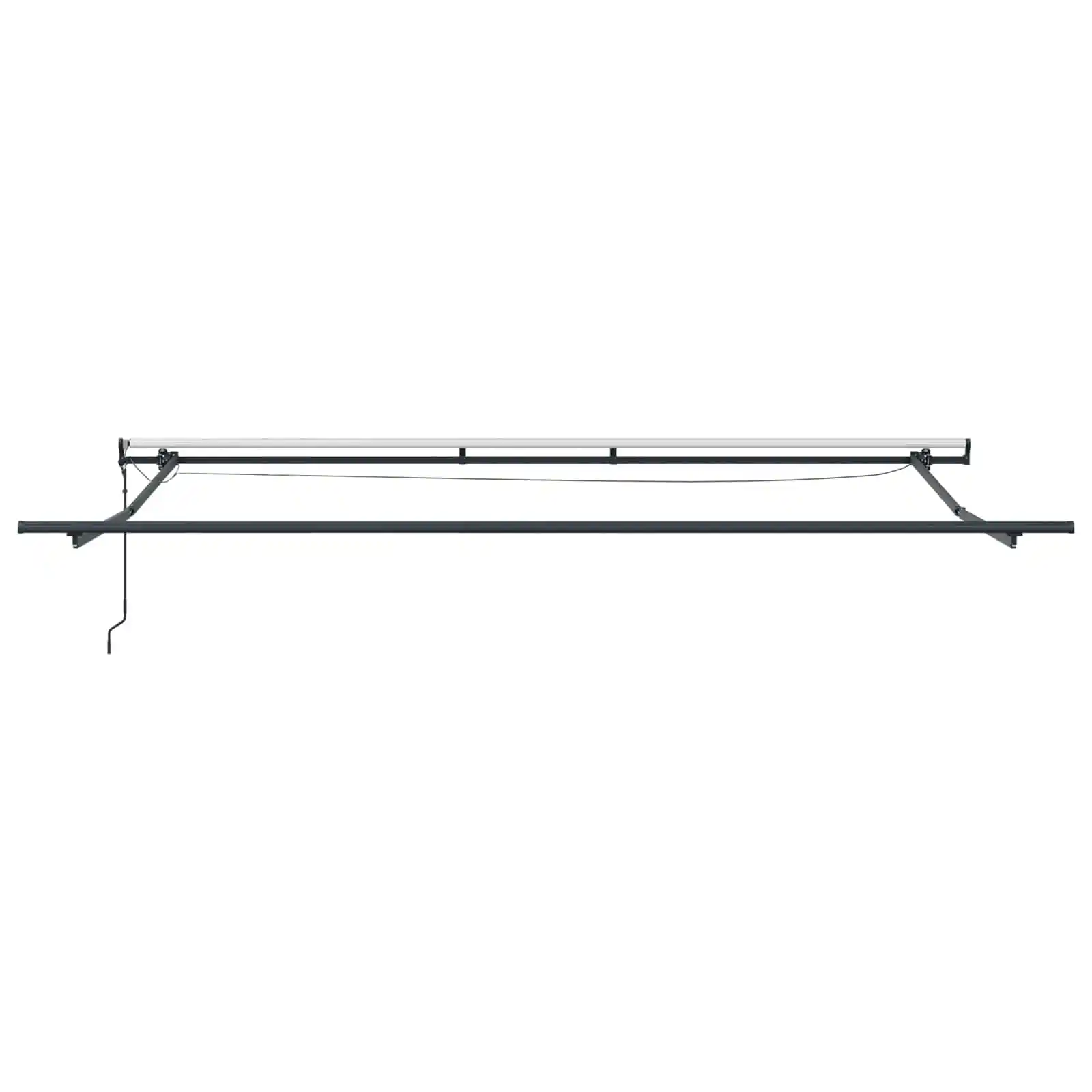 Sissetõmmatav terrassimarkiis LED-valgustusega, oranž/pruun, 450 x 300 cm, polüester