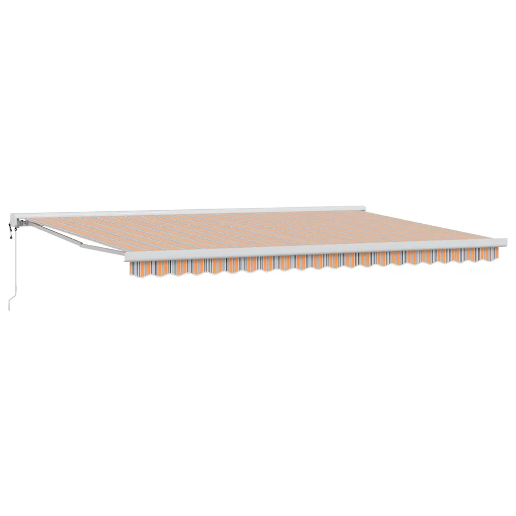Sissetõmmatav terrassivarikatus, mitmevärviline, 500 x 300 cm, kangas ja metall