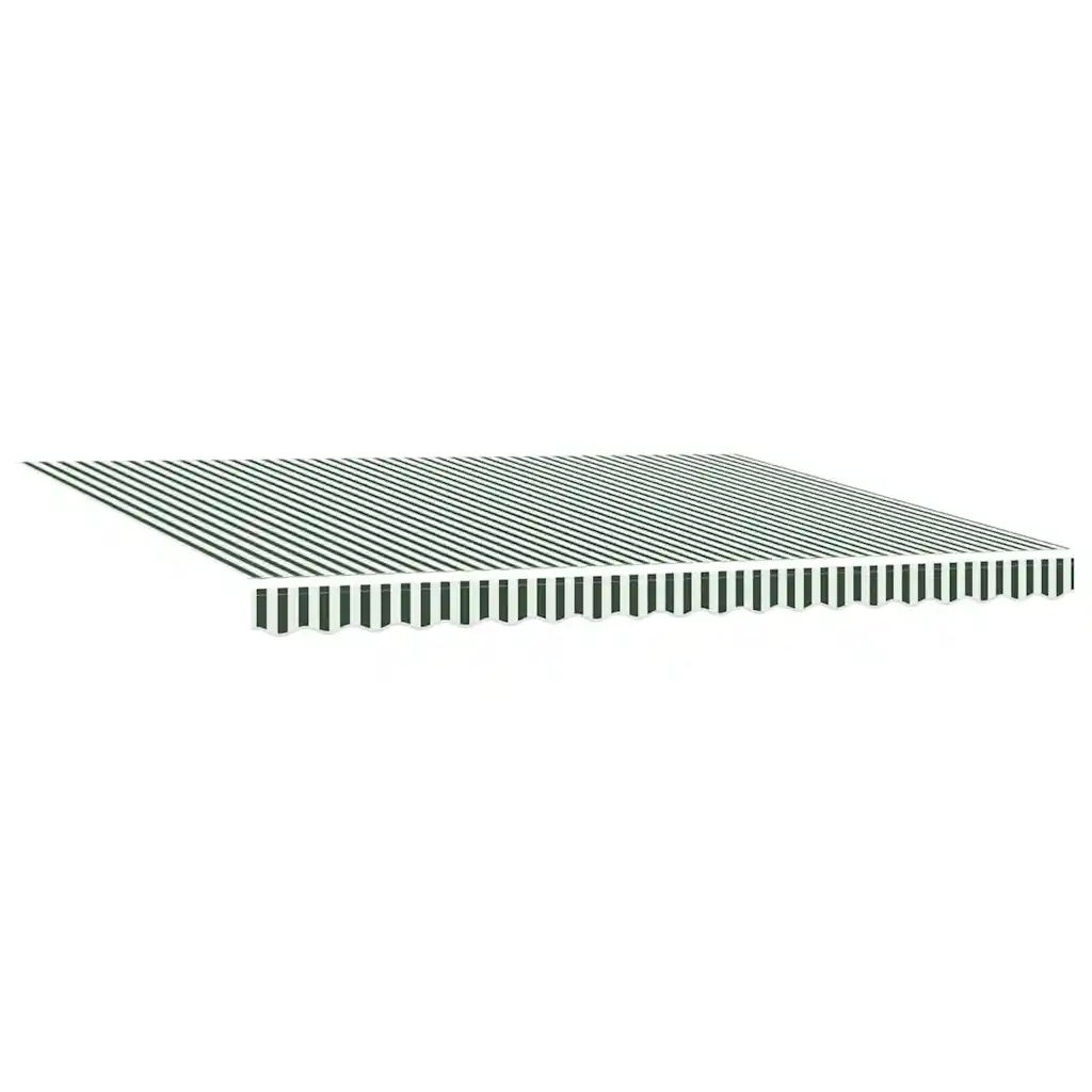 Sissetõmmatav terrassivarikatus LED-valgustusega, roheline-valge, 450 x 300 cm