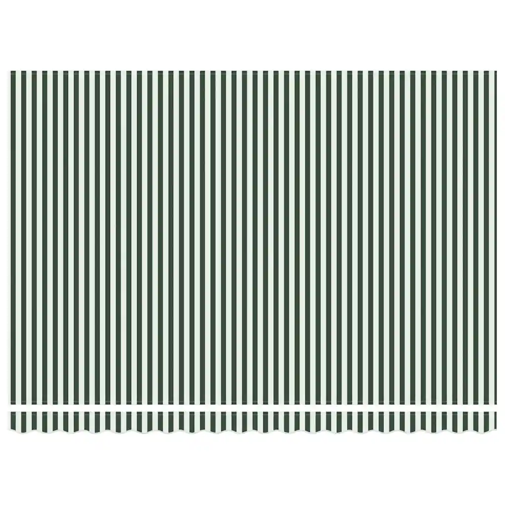 Sissetõmmatav terrassivarikatus LED-valgustusega, roheline-valge, 450 x 300 cm