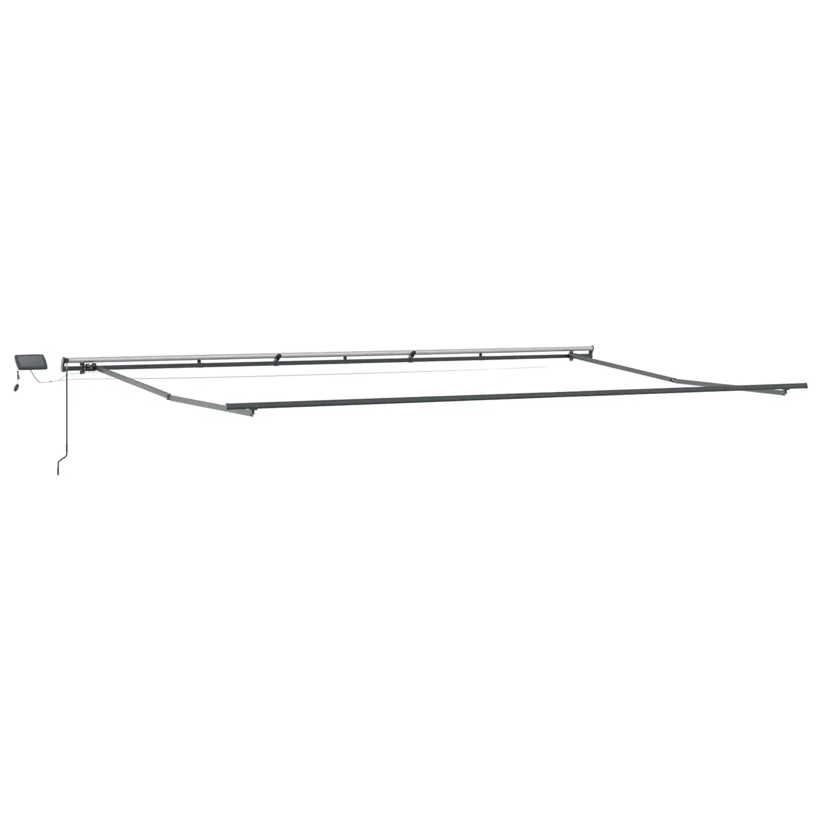 Sissetõmmatav terrassivarikatus LED-valgustusega, oranž-pruun, 600 x 300 cm