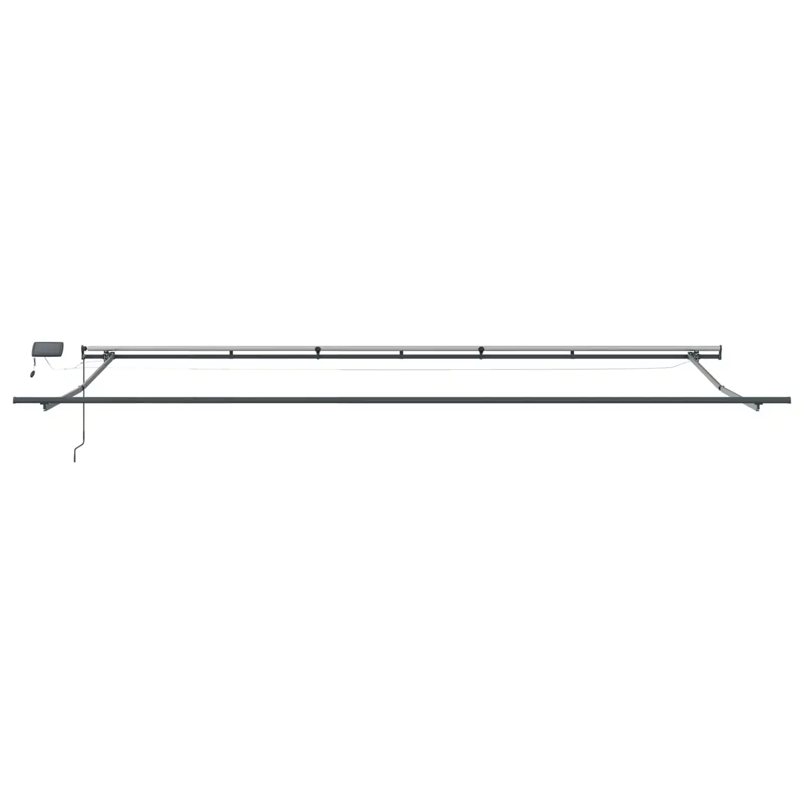 Sissetõmmatav terrassivarikatus LED-valgustusega, oranž-pruun, 600 x 300 cm
