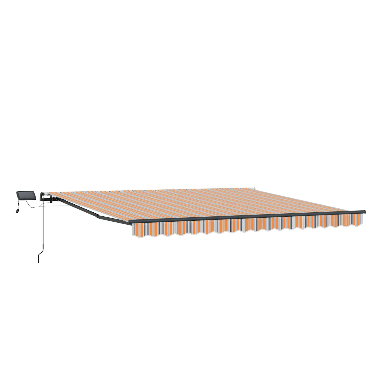 Sissetõmmatav varikatus LED-valgustusega, mitmevärviline, 450 x 350 cm