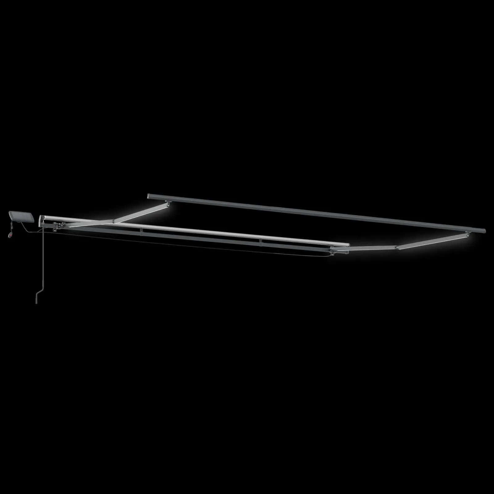 Sissetõmmatav varikatus LED-valgustusega, mitmevärviline, 450 x 350 cm