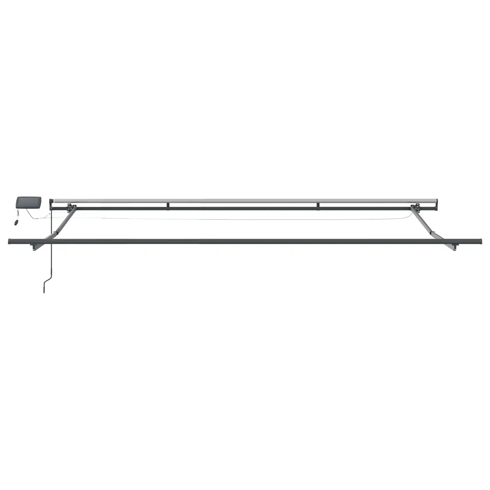 Sissetõmmatav varikatus LED-valgustusega, mitmevärviline, 450 x 350 cm