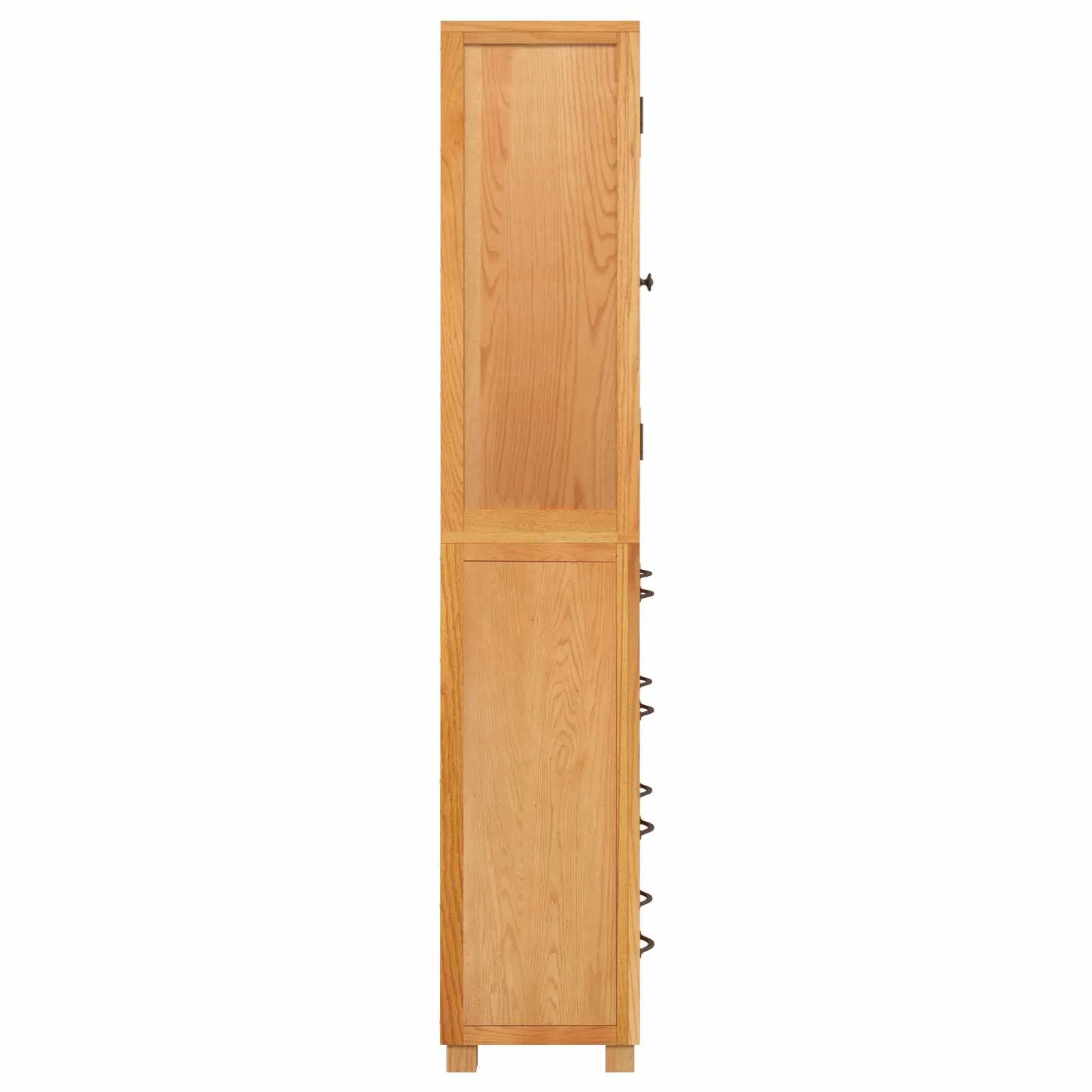 Tammepuidust vitriinkapid 3 sahtliga ja klaasustega, 2 tk, naturaalne, 80 x 35 x 185 cm