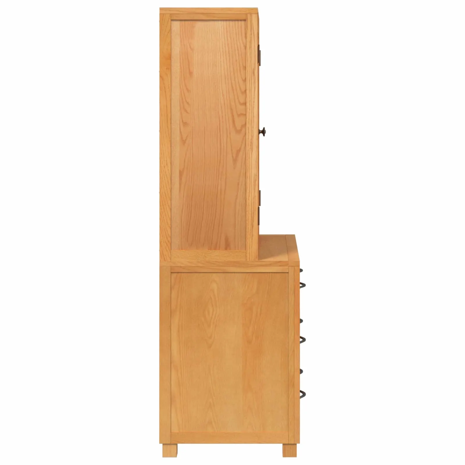 Tammepuidust kõrvalkappide komplekt 3 sahtliga ja klaasustega, 2 tk, pruun, 80 x 50 x 160 cm