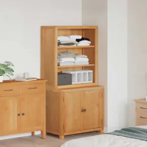Pruun tammepuidust kõrvalkappide komplekt, 2 tk, 80 x 50 x 160 cm, kaldumisvastase kinnitusega