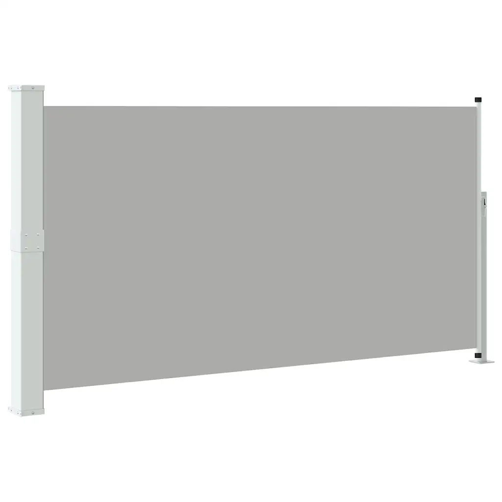Lahtitõmmatav terrassi privaatsussein tuulevarjuna, 160 x 300 cm, hall, teraspostidega