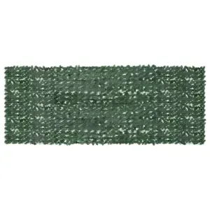 Rõdusirm dekoratiivsete lehtedega, tumeroheline, 400 x 150 cm