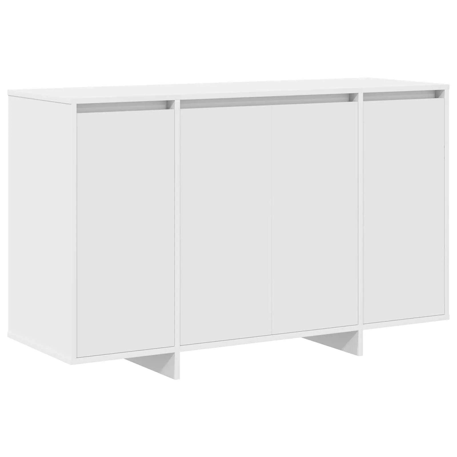 Valge kaasaegne kapp 4 uksega, tehispuit, 120 x 41 x 75 cm