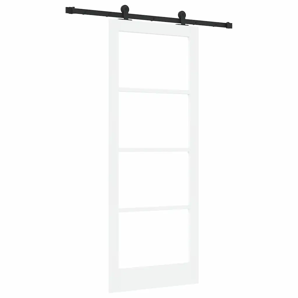 Valge klaasiga libisev uks ORKDAL, männipuit, 83 x 211 cm