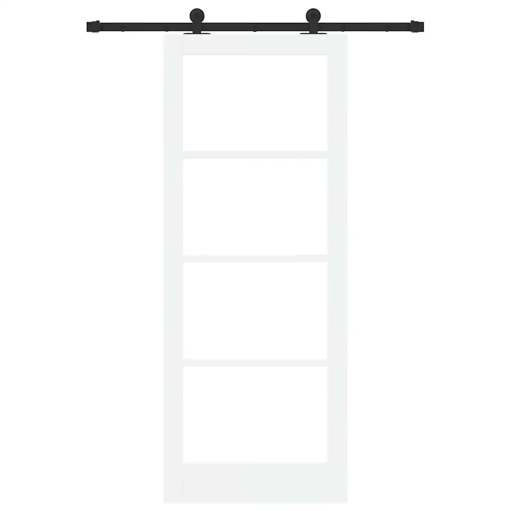 Valge klaasiga libisev uks ORKDAL, männipuit, 83 x 211 cm