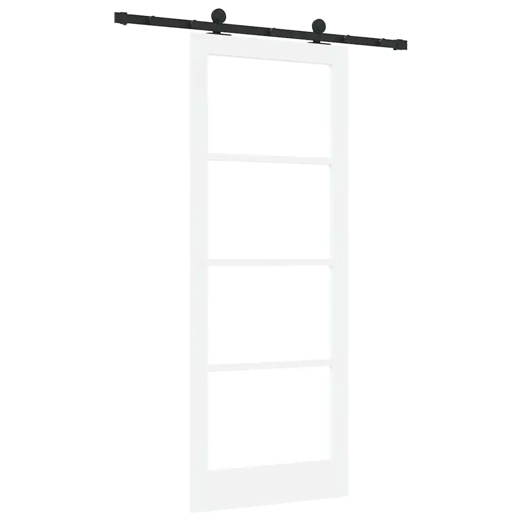 Valge klaasiga libisev uks ORKDAL, männipuit, 83 x 211 cm