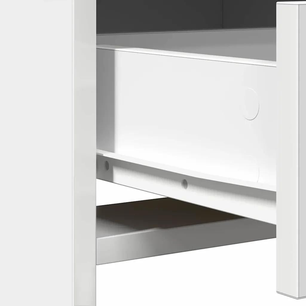 Valge LED-peegliga kosmeetikalaudade komplekt, 3-osaline, tehispuit, 158,5 x 41 x 135 cm