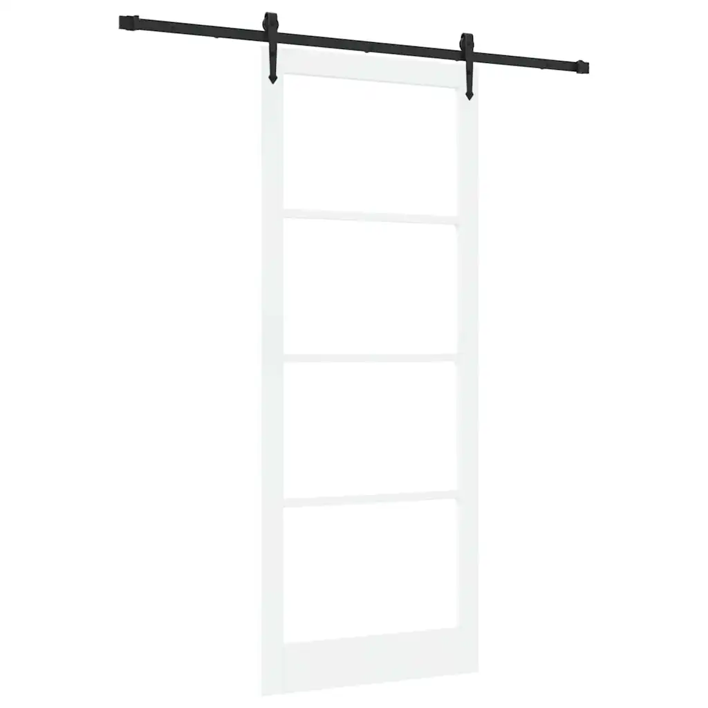 Valge liuguks musta siiniga, männipuit ja klaas, 93 x 232 cm