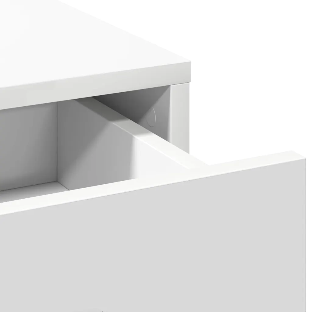 Valge meigilaud LED-peegliga, 3 sahtlit ja kapid, tehispuit, 50 x 41 x 135 cm
