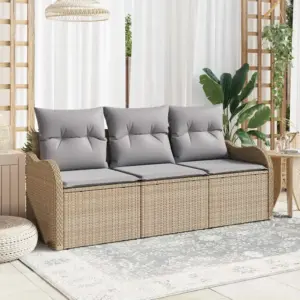 3-kohaline modulaarne aiadiivanikomplekt patjadega, beež polürotang