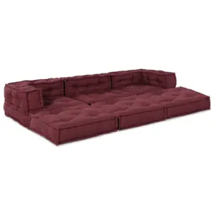 3-osaline mooduldiivan Bordeaux kangast, 210 x 70 x 56 cm