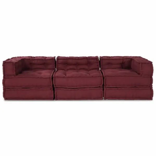 3-osaline mooduldiivan Bordeaux kangast, 210 x 70 x 56 cm - 6