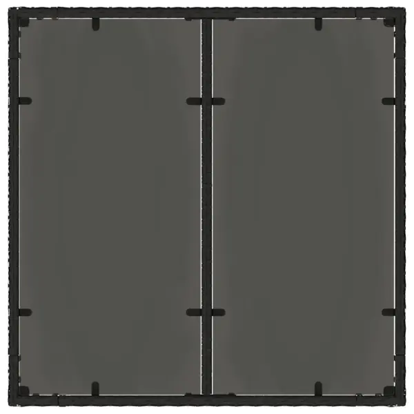5-osaline aiamööbli komplekt, must polürotang, klaasplaadiga laud 90 x 90 cm - 8