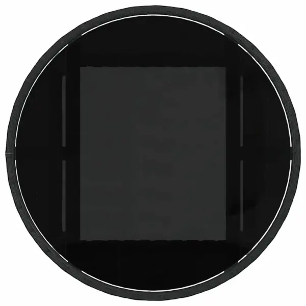 5-osaline mustast polürotangist aiamööbli komplekt, laud 60 x 60 x 75 cm, 4 tooli patjadega - 8