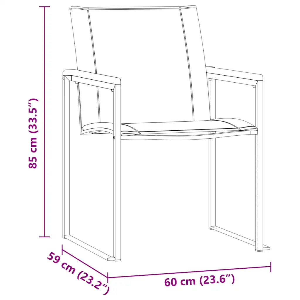 Akaatsiapuidust lauaga aiamööbli komplekt 7-osaline, roostevaba terase ja tekstileenist toolidega, laud 200 x 90 cm