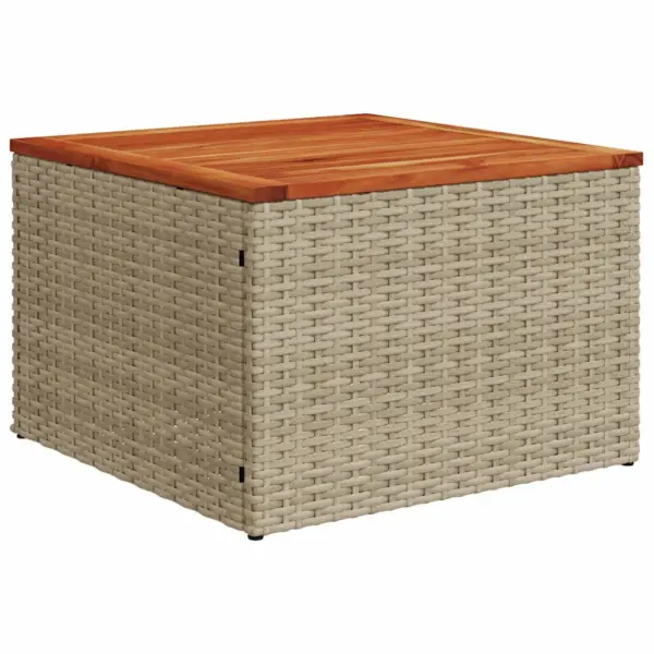 7-osaline modulaarne aiamööbli komplekt patjadega, 6-kohaline, beež polürotang - 6