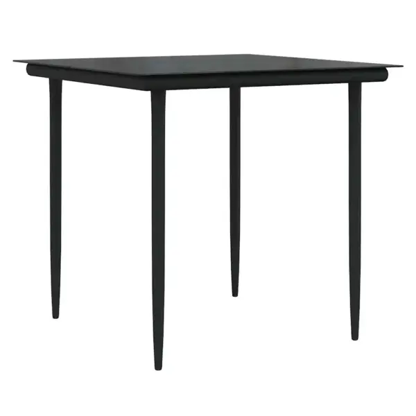 3-osaline beež polürotangist aiamööbli komplekt patjadega, laud 80 x 80 cm, 2 tooli - 5
