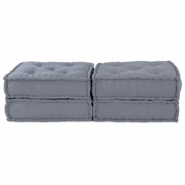 Modulaarne lounge-diivan 2-osaline, hall kangas, 140 x 70 x 36 cm - 5