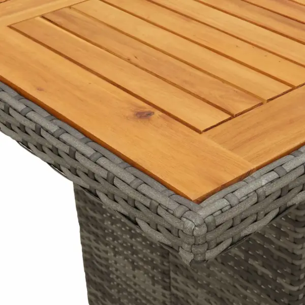 9-osaline hall polürotangist aiamööbli komplekt patjadega, laud 190 x 80 cm - 11