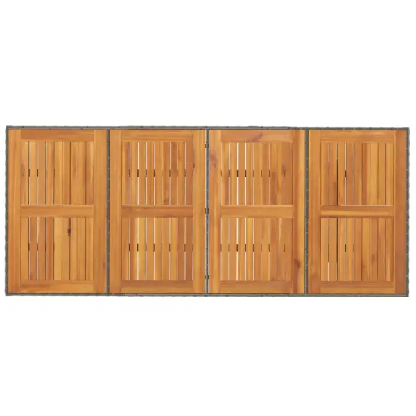 9-osaline hall polürotangist aiamööbli komplekt patjadega, laud 190 x 80 cm - 8