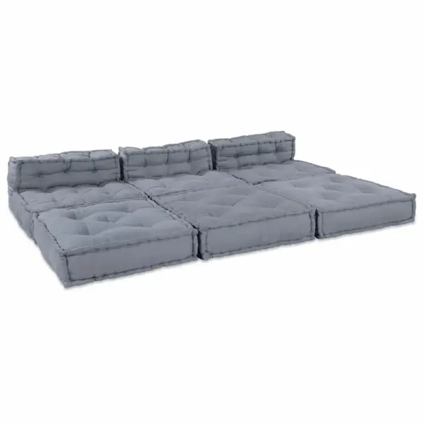 Hall modulaarne kangast diivanikomplekt, 4-osaline, 210 x 140 x 56 cm - 6