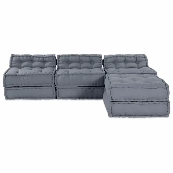 Hall modulaarne kangast diivanikomplekt, 4-osaline, 210 x 140 x 56 cm - 7