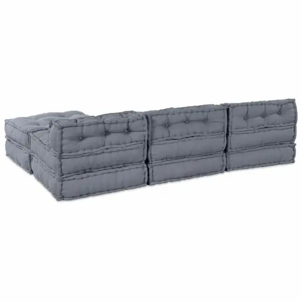 Hall modulaarne kangast diivanikomplekt, 4-osaline, 210 x 140 x 56 cm - 8
