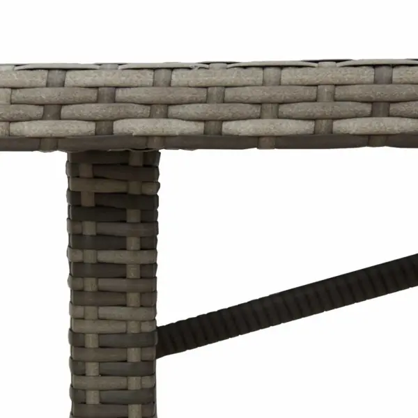 7-osaline hall polürotangist aiamööbli komplekt patjadega, laud 190 x 80 cm, 6 tooli - 12