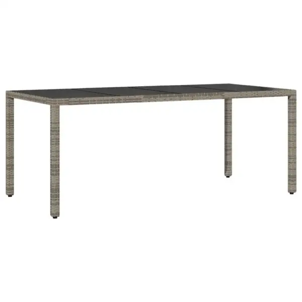 Hall polürotangist aiamööbli komplekt, 9-osaline, laud 190 x 90 cm, 8 istekohta - 5