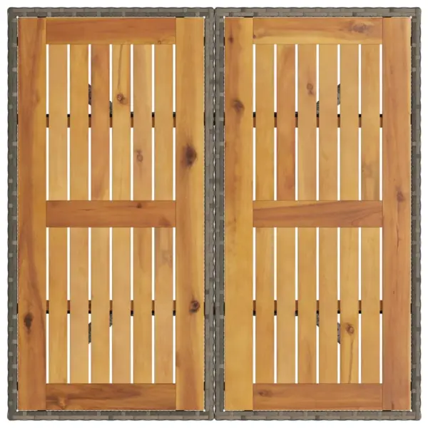 5-osaline hall aiamööbli komplekt polürotangist, akaatsiapuidust lauaplaadiga, laud 80 x 80 cm - 8